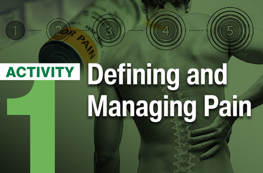 Activity 1 Defining And Managing Pain